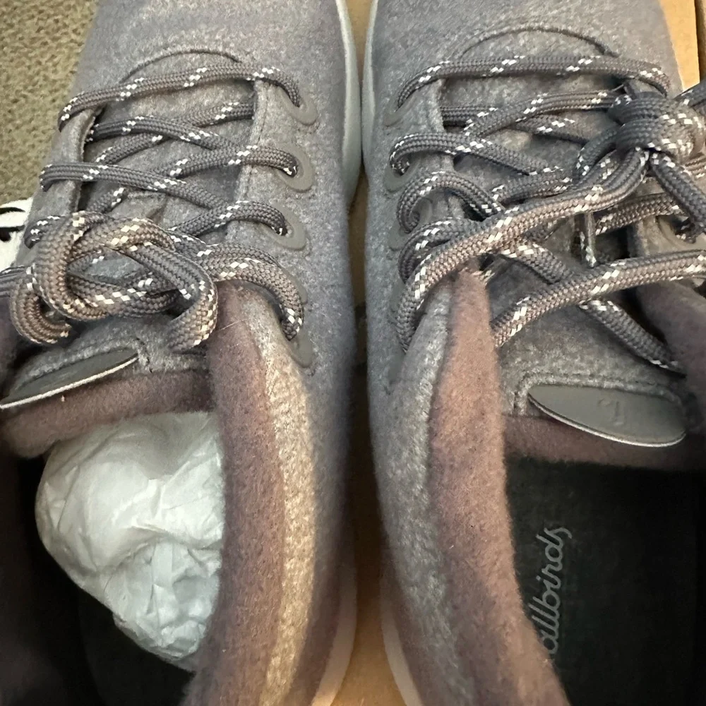 Allbirds women’s Wool Runner-Up Mizzle Light Gray high top shoes NIB - Picture 10 of 11